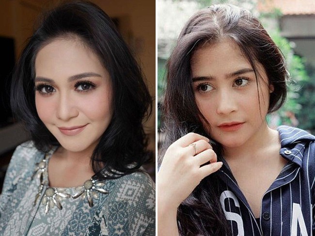 Bintang sinetron Ganteng-ganteng Serigala, Prilly Latuconsina, dan adik Nagita Slavina, Marsha Tengker, keduanya memiliki kemiripan dari rahang pipi yang lebar dan bibir tipis. Keduanya pun sama cantiknya saat tersenyum. Foto: Ist, Instagram