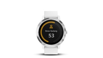 Vivoactive 3 juga bisa mengukur tingkat stres penggunanya, yang dilakukan dengan memantau data heart rate variability (HRV). Foto: Dok. Garmin