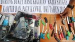 Ini Senjata Tajam Rakitan Hasil Razia Lapas dan Rutan