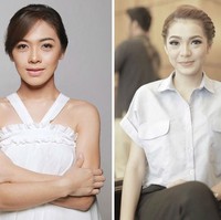 Dian Ayu dan Maya Septha, keduanya memiliki wajah oriental serta bentuk bibir yang mirip. Saat mereka tersenyum, jadi seperti saudara kembar. Foto: Ist, Instagram