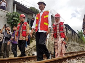 Resmikan Jalur Ganda KA, Jokowi: Dulu Bogor-Sukabumi 6 Jam