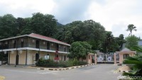 Foto: Inilah Istana Presiden atau State House Seychelles. Istananya ada di atas bukit di balik pepohonan. Lebih sederhana jika dibandingkan istana presiden di Indonesia (Fitraya/detikTravel)