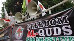 Aksi di Depan Kedubes AS Kecam Trump dan Israel