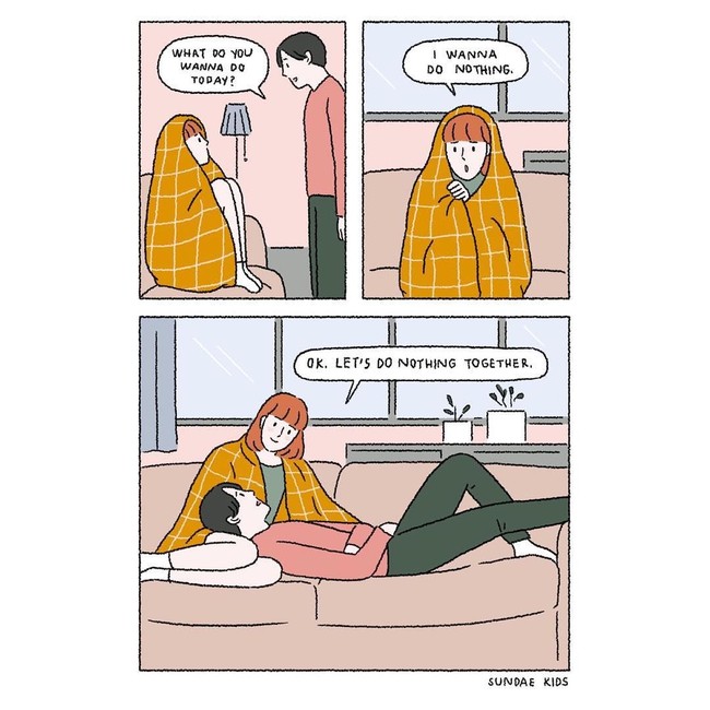 Hanya bersama suami tanpa melakukan kegiatan apapun saja sudah membuat istri merasa nyaman dan senang. Foto: Instagram