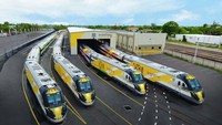 Brightline, yang dimiliki oleh Florida East Coast Industries, akan menjadi kereta cepat pertama di Amerika Serikat. Inhabitat/Istimewa.