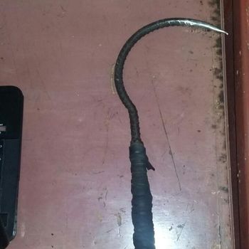 Barang bukti gancu yang diamankan dari pelaku