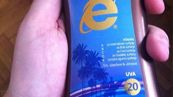 Logo Internet Explorer jadi salah satu produk kecantikan. (Foto: Internet)