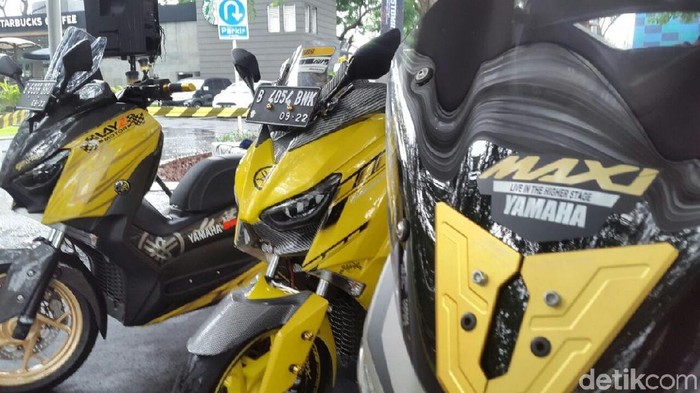 Puluhan Yamaha Xmax, Nmax dan Aerox Modif Sapa Tangerang
