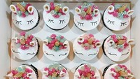 12 buah cupcakes bertema unicorn ini menyejukkan mata. Pipi unicorn berwarna pink pastel amat menggemaskan! Foto: Istimewa