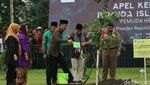 Potret Jokowi dan Sultan di Apel Kokam-Banser