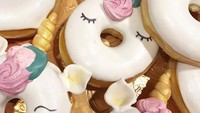 Jerman juga punya donat bertema unicorn. Lubang di tengah donat terlihat seperti mulut. Sehingga donat ini terlihat seperti wajah kuda unicorn yang sedang tertawa. Foto: Istimewa