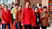Presiden Jokowi dan Wapres Jusuf Kalla hadir dalam Rakornas 3 Pilar PDIP yang digelar di ICE BSD. Ketum terpilih Golkar Airlangga Hartarto juga hadir. Foto: dok. Istimewa
