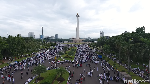 Penampakan Massa Aksi Bela Palestina dari Jepretan Drone