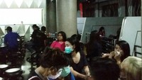 Mereka mayoritas menggunakan masker (Foto: Muhammad Taufiqurrahman/detikcom)