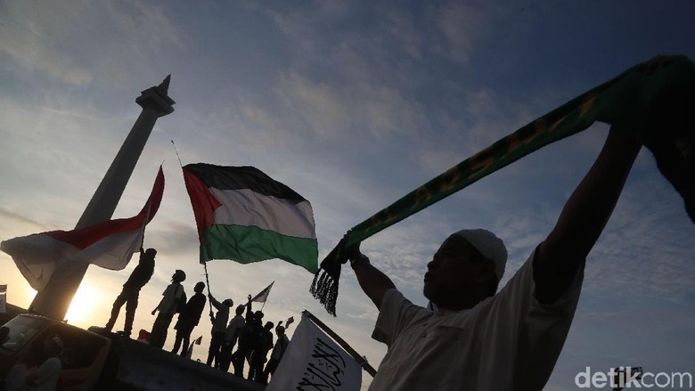 Begini Penampakan Massa Aksi Bela Palestina Saat Kumpul di Begini Penampakan Massa Aksi Bela Palestina Saat Kumpul di