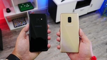 Tampilan Galaxy A8 dan A8+ terkuak dari bocoran video review di YouTube. Foto: internet