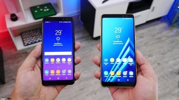 Namun Samsung menghadirkan varian baru, yakni A8 dan A8+. Foto: internet