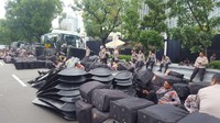 Suasana tampak aman terkendali hingga pukul 07.45 WIB (Foto: Zunita-detikcom)