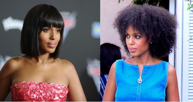 Kerry Washington biasa tampil dengan helai rambut bob. Tapi kini, ia tampaknya tidak perlu mencatok rambut keritingnya.Di 2017 ini dan membiarkan rambut ikalnya keluar.  Foto: ist.