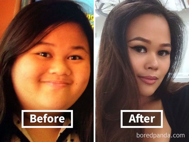 Wanita ini sukses turun berat badan 37 kg dalam empat tahun. Foto: Dok. Bored Panda