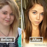 Hanya dalam waktu 18 bulan, wanita ini berhasil menurunkan bobotnya 43 kg. Dia pun sudah berubah dari pecandu makan menjadi pecandu olahraga. Foto: Dok. Bored Panda