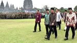 Potret Jokowi dan Sultan di Apel Kokam-Banser