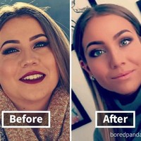 Seperi inilah wajah wanita yang sukses turun berat badan 22 kg dalam enam bulan. Foto: Dok. Bored Panda