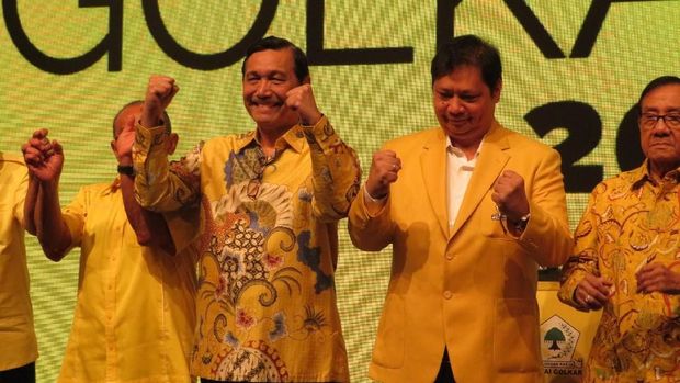 Bareng Luhut hingga Ical, Airlangga Buka Rapimnas Golkar