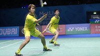 Perjuangan jadi juara di BWF Super Series Final 2017 dilalui Kevin/Marcus dengan berat. Selain sempat kalah di babak grup, Marcus juga mengalami masalah dengan kondisi fisiknya. (Dok. PBSI)