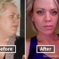 Cita-cita wanita ini tercapai pada 2017. Dia sukses memangkas bobotnya dari 104 kg menjadi 63 kg. Foto: Dok. Bored Panda