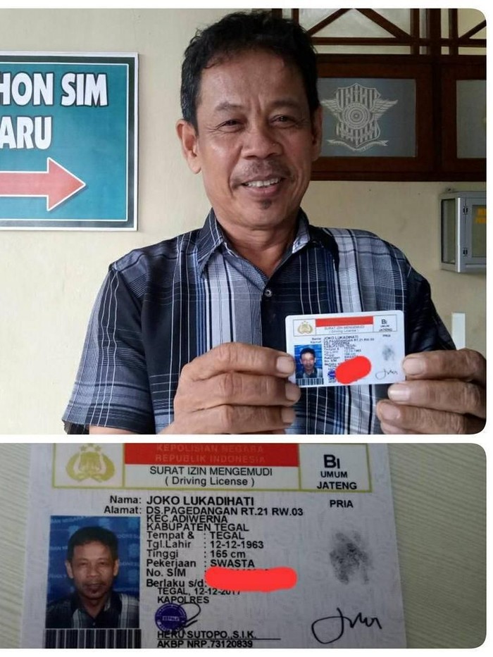 Perpanjang SIM B1, Nama Pria di Tegal Ini Bikin Baper