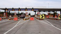 Penampakan Gerbang Tol Warugunung yang melintas di Tol Surabaya-Mojokerto. Pool/Jasa Marga.
