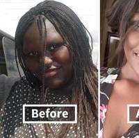 Turun berat badan 31 kg membuat wanita ini merasa lebih sehat dan bahagia. Wajahnya pun tampak sangat tirus sekarang. Foto: Dok. Bored Panda