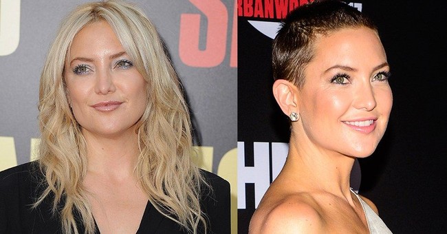 Kate Hudson tampil mengejutkan dengan tiba-tiba memangkas rambutnya jadi cepak. Ini menjadi rambutnya paling pendek selama ini. Itu semua ia lakukan demi perannya di film Marshall.  Foto: ist.