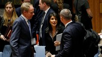 Nikki Haley di sidang Dewan Keamanan PBB.