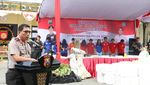 Foto: Pemusnahan Barang Bukti Narkoba di Polda Jatim