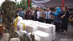 Foto: Pemusnahan Barang Bukti Narkoba di Polda Jatim