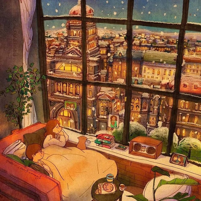 Bersantai sambil menikmati pemandangan sekitar bersama pasangan jadi salah satu cara sederhana yang bisa membuat hubungan bahagia. Foto: Instagram