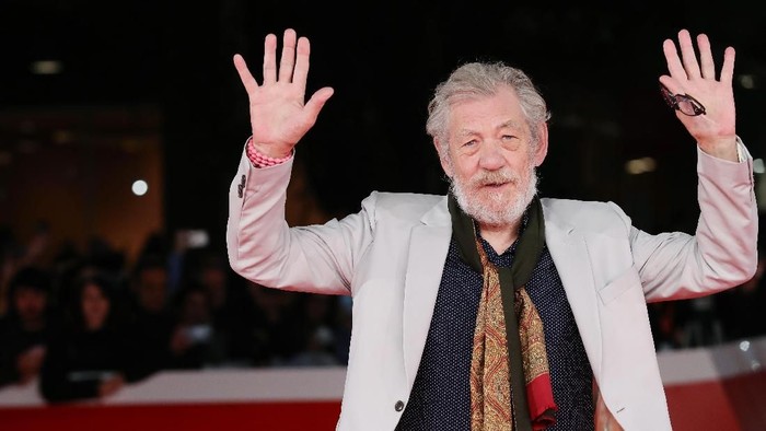 ROME, ITALY - NOVEMBER 01:  Ian McKellen walks a red carpet for Ian McKellen: Playing The Part during the 12th Rome Film Fest at Auditorium Parco Della Musica on November 1, 2017 in Rome, Italy.  (Photo by Vittorio Zunino Celotto/Getty Images)
