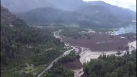 Penampakan bencana longsor di Chile.