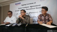 Kerjasama ini dilakukan dalam membangun pabrik infus di Makassar dengan total investasi Rp 250 miliar dengan prosentase investasi Indofarma 30%, Baruna 60% dan Sungwun 10%.