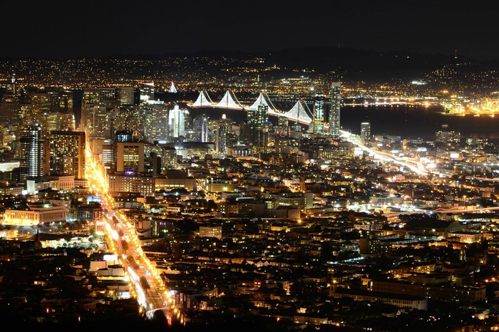 Kota San Fransisco di AS saat malam