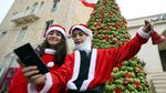 Unik! Ada Pohon Natal Terbuat dari Pisang di Lebanon