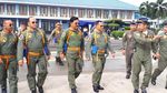 Foto: Gagah! Gaya Marsekal Hadi, Kapolri, KSAD, dan KSAL Naik Sukhoi