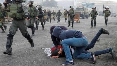 Penampakan Mustaribeen Israel saat Serang Demonstran Palestina