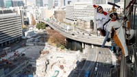 Tokyo dalam keadaan cerah saat keduanya beraksi (Foto: Dok. REUTERS/Kim Kyung-Hoon)