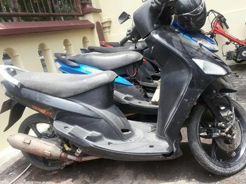 Barang bukti sepeda motor yang diamankan polisi