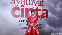 Chelsea Islan saat ditemui di kawasan JCC, Jakarta Selatan pada Rabu (20/12) malam.