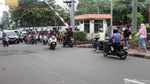 Lokasi Favorit Pemotor Lawan Arus di Depan Apartemen Kalibata