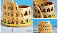 Nah, kalau yang ini ada gingerbread atau kue jahe yang dibentuk mirip seperti Roman Colosseum bergaya 3D. Foto: Istimewa